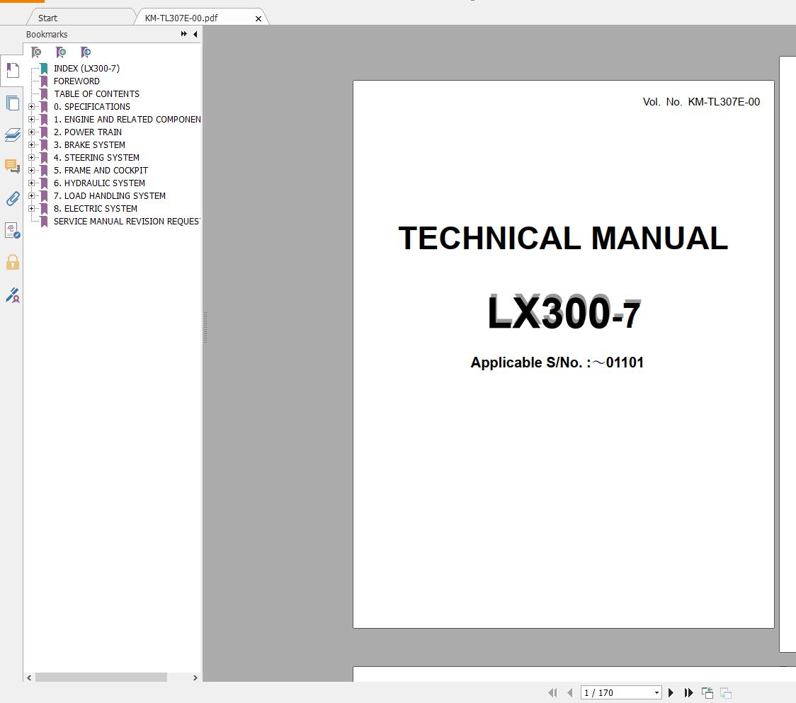 Hitachi Wheel Loader LX Series Workshop Manual Technical Manual and Circuit Diagram PDF DVD