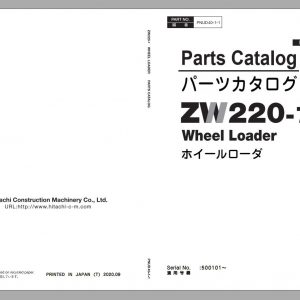Hitachi Wheel Loader Zw 7 703Gb Updated 2021 Workshop Manual Technical Manual And Circuit Diagram Pdf Dvd 3