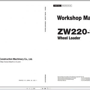 Hitachi Wheel Loader Zw 7 703Gb Updated 2021 Workshop Manual Technical Manual And Circuit Diagram Pdf Dvd 9