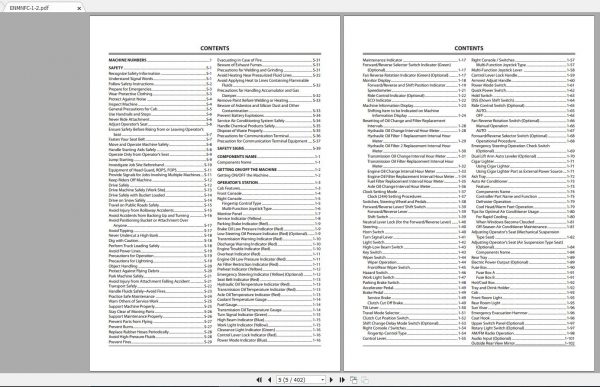 Hitachi Wheel Loader ZW310 5A ENMNFC 1 2 Operator Manual 2