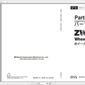 Hitachi Wheel Loader ZW310 6 ZW330 6 Parts Catalog ENJP 1