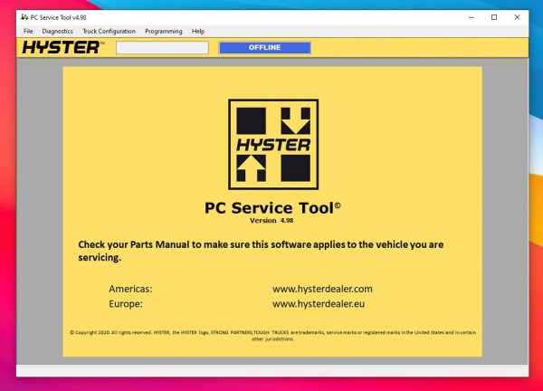 Hyster PC Service Tool v4 1 1