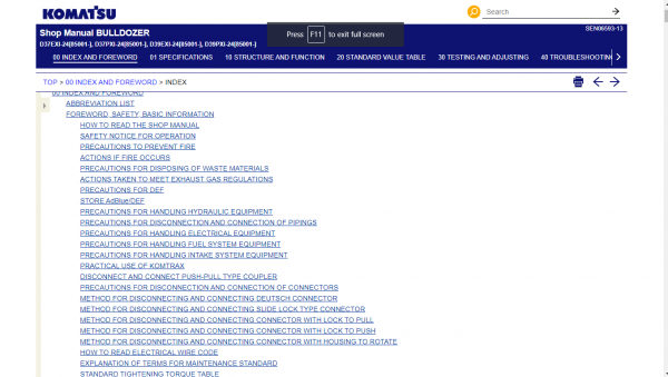 Komatsu Bulldozer D37 39EPXi 24 SEN06593 13 Shop Manual Html 2