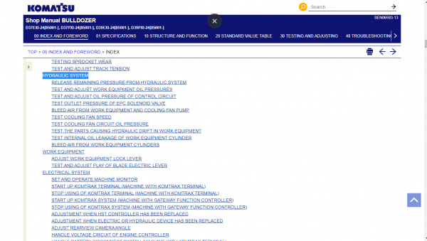 Komatsu Bulldozer D37 39EPXi 24 SEN06593 13 Shop Manual Html 3
