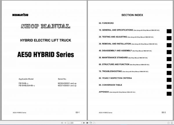 Komatsu Forklift Truck 31GB PDF DVD Part Manual Shop Manual Operation Maintenance Manual 5