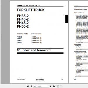 Komatsu Forklift Truck FH35 2 FH40 2 FH45 2 FH50 2 Shop Manual SEN06571 06 2