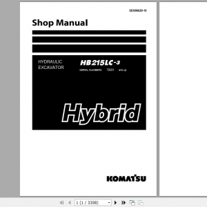 Komatsu Hydraulic Excavator HB215LC 3 JPN 70001 Hybrid SEN06629 10 Shop Manual 2