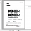 Komatsu Hydraulic Excavator PC360 390LCi 11 USA A38001 CEBM031704 Shop Manual 1