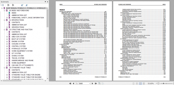 Komatsu Hydraulic Excavator PC360 390LCi 11 USA A38001 CEBM031704 Shop Manual 2
