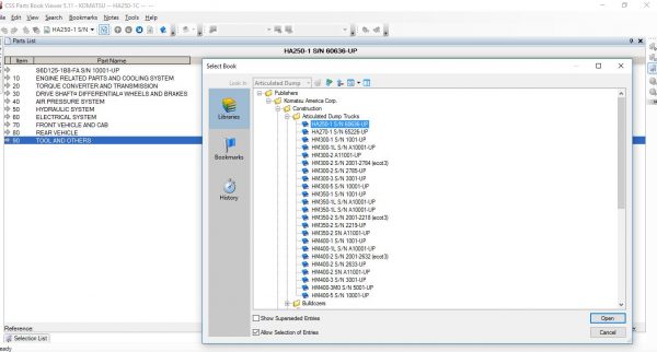 Komatsu Linkone CSS EPC Parts Viewer 5.11 06.2021 JAPAN EUR USA Spare Parts Catalog DVD 3