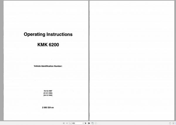 Krupp Crane KMK 6200 Shop Manuals 6
