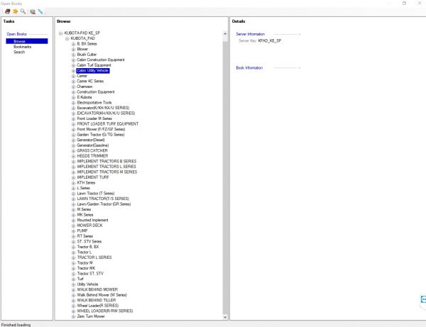 Kubota KE SP English Spanish EPC 06.2021 Tractors Construction Machinery Power Products Utility Vehicle Spare Parts Catalog DVD 1