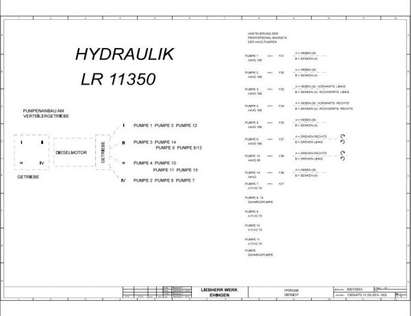Liebherr Crawler Crane LR 11350 1350 ton Electric and Hydraulic Circuit Diagram 2 2