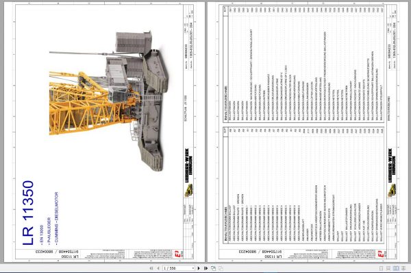 Liebherr Crawler Crane LR 11350 1350 ton Electric and Hydraulic Circuit Diagram 3 2