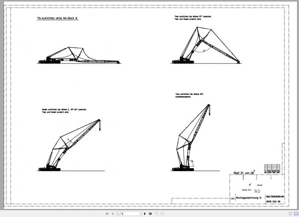 Liebherr Mobile Crane LTM 1500 8.1 500 Ton Assembly Plan 3