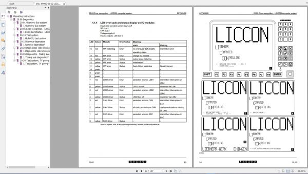 Liebherr Mobile Crane LTM 1500 8.1 500 Ton Diagnostics manual 1
