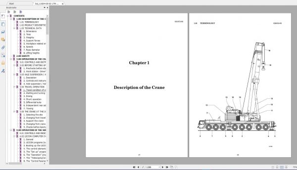Liebherr Mobile Crane LTM 1500 8.1 500 Ton Operating Instructions Engine Crane EN 2