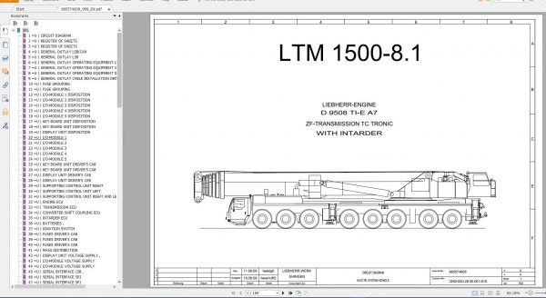 Liebherr Mobile Crane LTM 1500 8.1 500 Ton Wiring Diagram 2009 2c6d1dd26ca788a7e