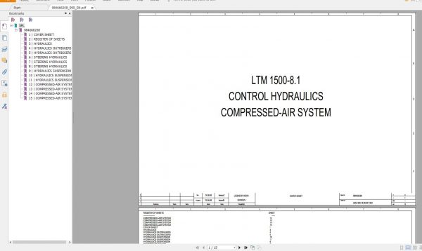 Liebherr Mobile Crane LTM 1500 8.1 500 Ton Wiring Diagram 2009 7