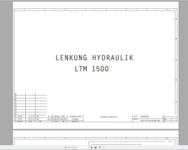 Liebherr Mobile Crane LTM 1500 8.1 500 Ton Wiring Diagram 73080 2003 DE 1