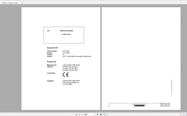 Liebherr Tractors Updated 03.2021 Full Service Manuals DVD 5.82GB EN PDF 2