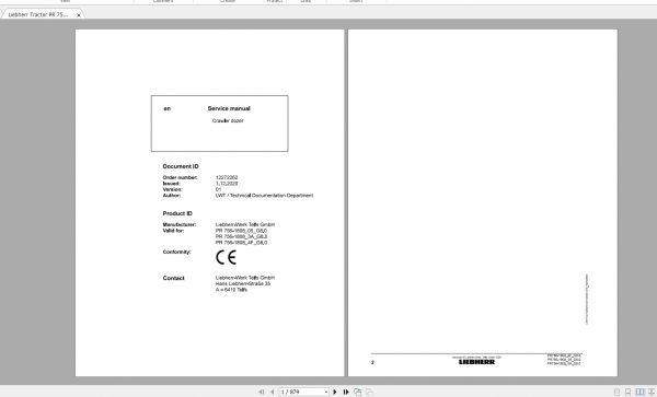 Liebherr Tractors Updated 03.2021 Full Service Manuals DVD 5.82GB EN PDF 3