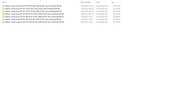Liebherr Tractors Updated 06.2021 Full Service Manuals DVD 6.2GB EN PDF 1