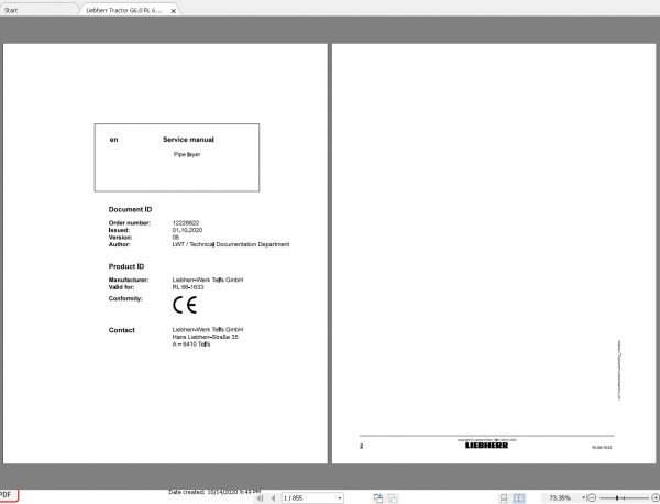 Liebherr Tractors Updated 102020 Full Service Manuals DVD 582GB PDF 2