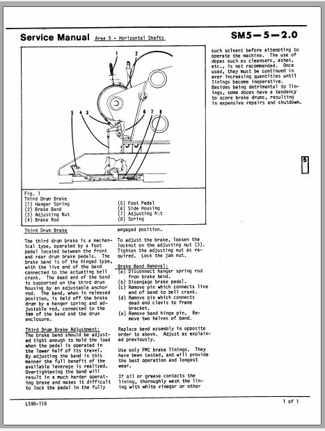 Linkbelt Crawler Crane LS 98H LS 98PL LS 98TL Service Manual 3