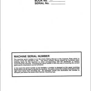 Linkbelt Lattice Boom Crane HC 58B Service Manual 1