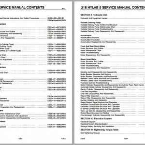 Linkbelt Lattice Boom Crawler Crane 218 HYLAB 5 Service Manual 1