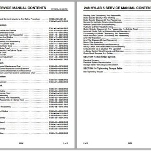 Linkbelt Lattice Boom Crawler Crane 248 HYLAB 5 Service Manual 1