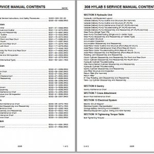Linkbelt Lattice Boom Crawler Crane 308 HYLAB 5 Service Manual 1