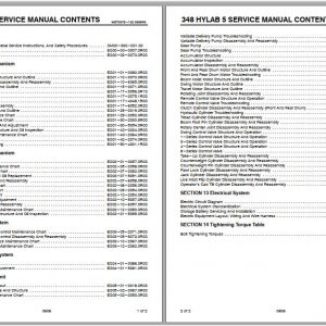 Linkbelt Lattice Boom Crawler Crane 348 HYLAB 5 Service Manual 1