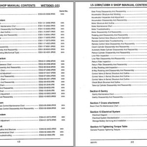 Linkbelt Lattice Boom Crawler Crane LS 108H II Service Manual 1