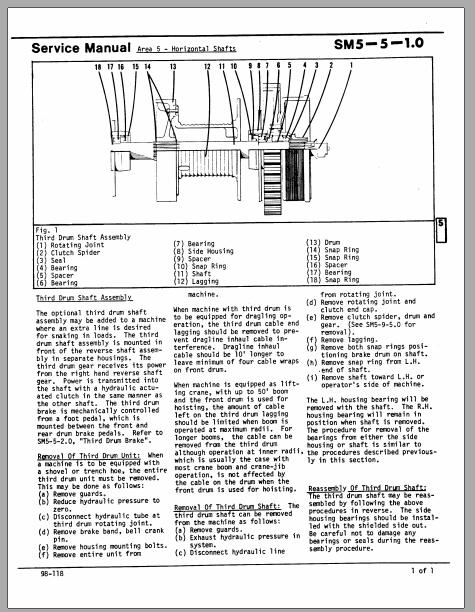 Linkbelt Lattice Boom Crawler Crane LS 110 LS 112 LS 118 Service Manual 2