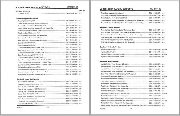 Linkbelt Lattice Boom Crawler Crane LS 208H Service Manual 1