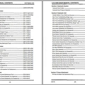 Linkbelt Lattice Boom Crawler Crane LS 218H II Service Manual 1