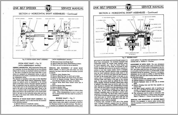 Linkbelt Lattice Boom Crawler Crane LS 51 LS 58 Service Manual 2