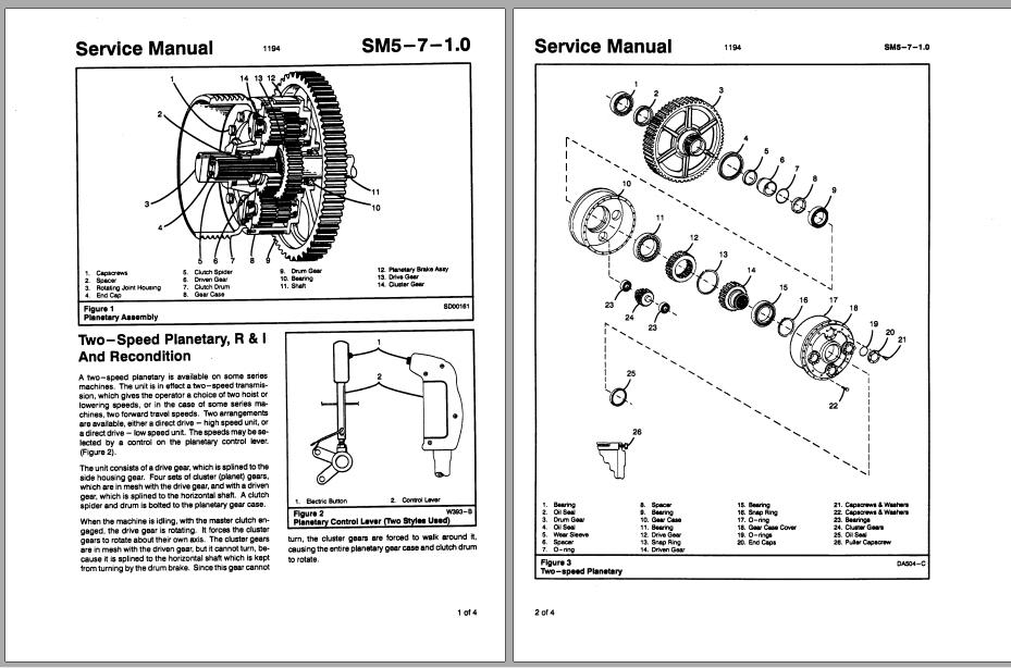Linkbelt Lattice Boom Crawler Crane TC 98 Service Manual 2