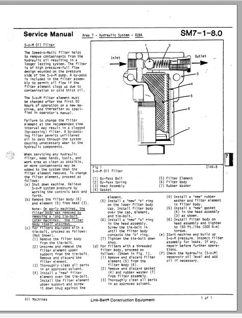 Linkbelt Lattice Boom Truck Crane HC 138A Service Manual 3
