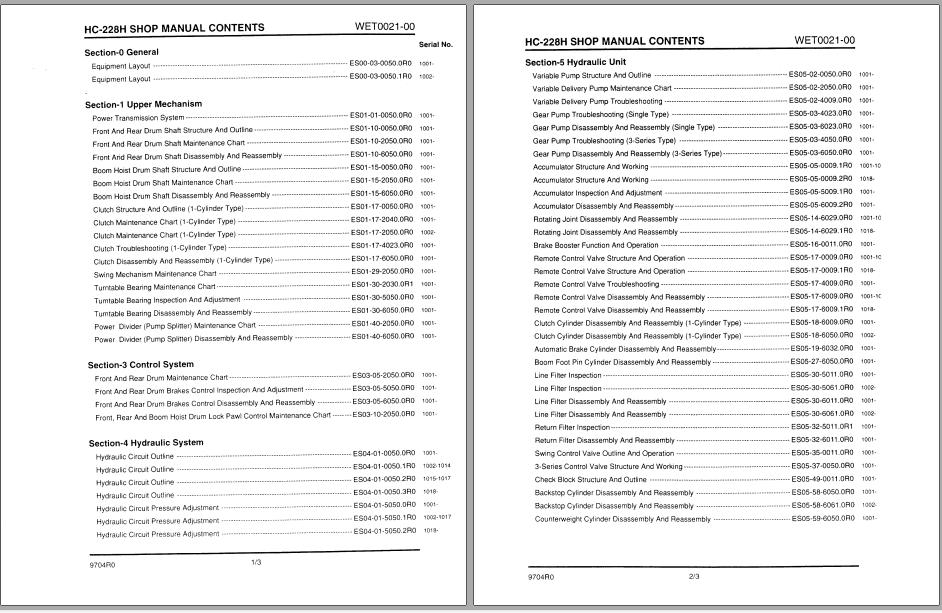 Linkbelt Lattice Boom Truck Crane HC 228H Service Manual 1
