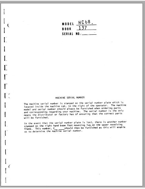 Linkbelt Lattice Boom Truck Crane HC 68 Service Manual 1