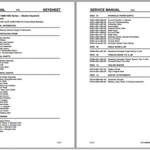 Linkbelt Lattice Boom Truck Crane HC 98A 98B 108 108A 108B 108C Service Manual 1