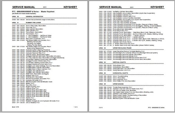 Linkbelt Rough Terrain Crane 100RTXP Service Manual 1