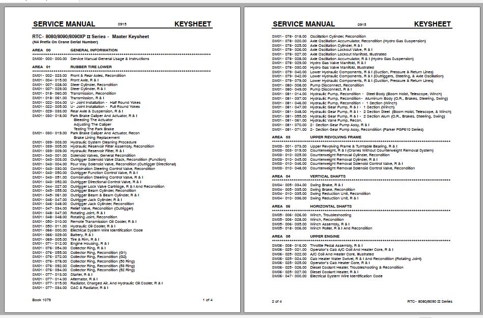 Linkbelt Rough Terrain Crane 120 RTXP Service Manual 1