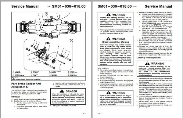 Linkbelt Rough Terrain Crane 90RT LB Service Manual 2