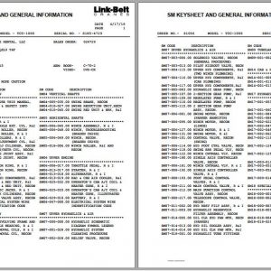 Linkbelt Telescopic Crawler Crane TCC 1000 Service Manual 1