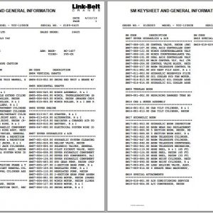 Linkbelt Telescopic Crawler Crane TCC 1200CE Service Manual 1