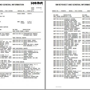 Linkbelt Telescopic Crawler Crane TCC 1400CE Service Manual 1